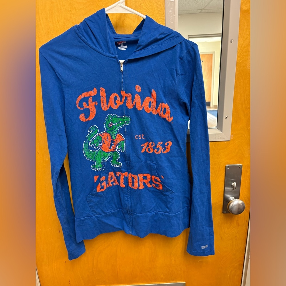 Soffe Royal Blue Zip-Up Hoodie with Gold Zipper
